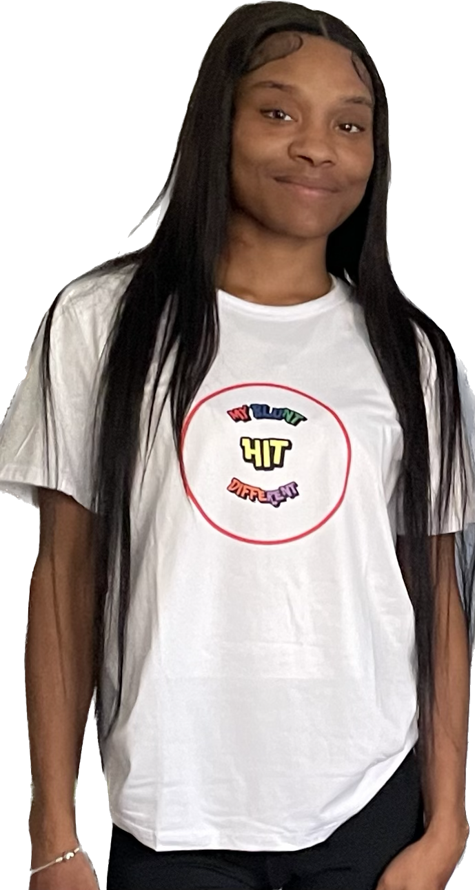 MY BLUNT HIT DIFFERENT colored logo Monie 426 t-shirt - HOG 3.5, LLC